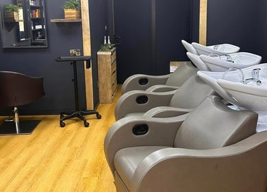 Luxurious wash stations at Bassu Wellness Salon & Store, Morpeth, England, GB, create a calming retreat.
