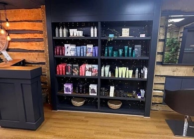 Elegant product display at Bassu Wellness Salon & Store in Morpeth, England, GB.
