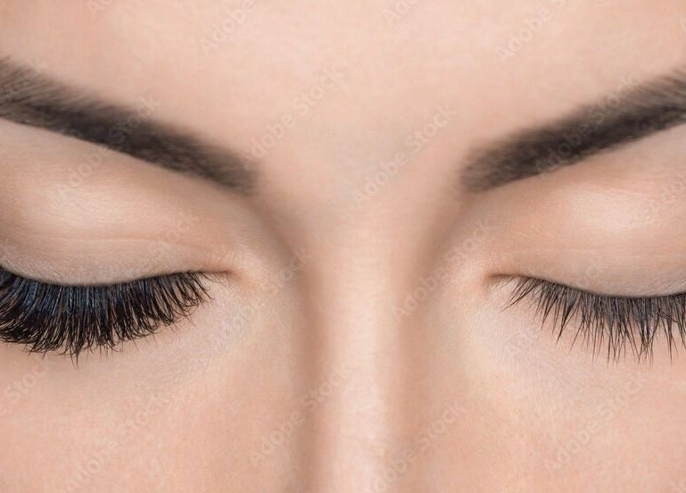 Close-up of styled eyelashes at Chain Lake, Halifax, Nova Scotia, CA. Perfect for beauty and wellness enthusiasts.