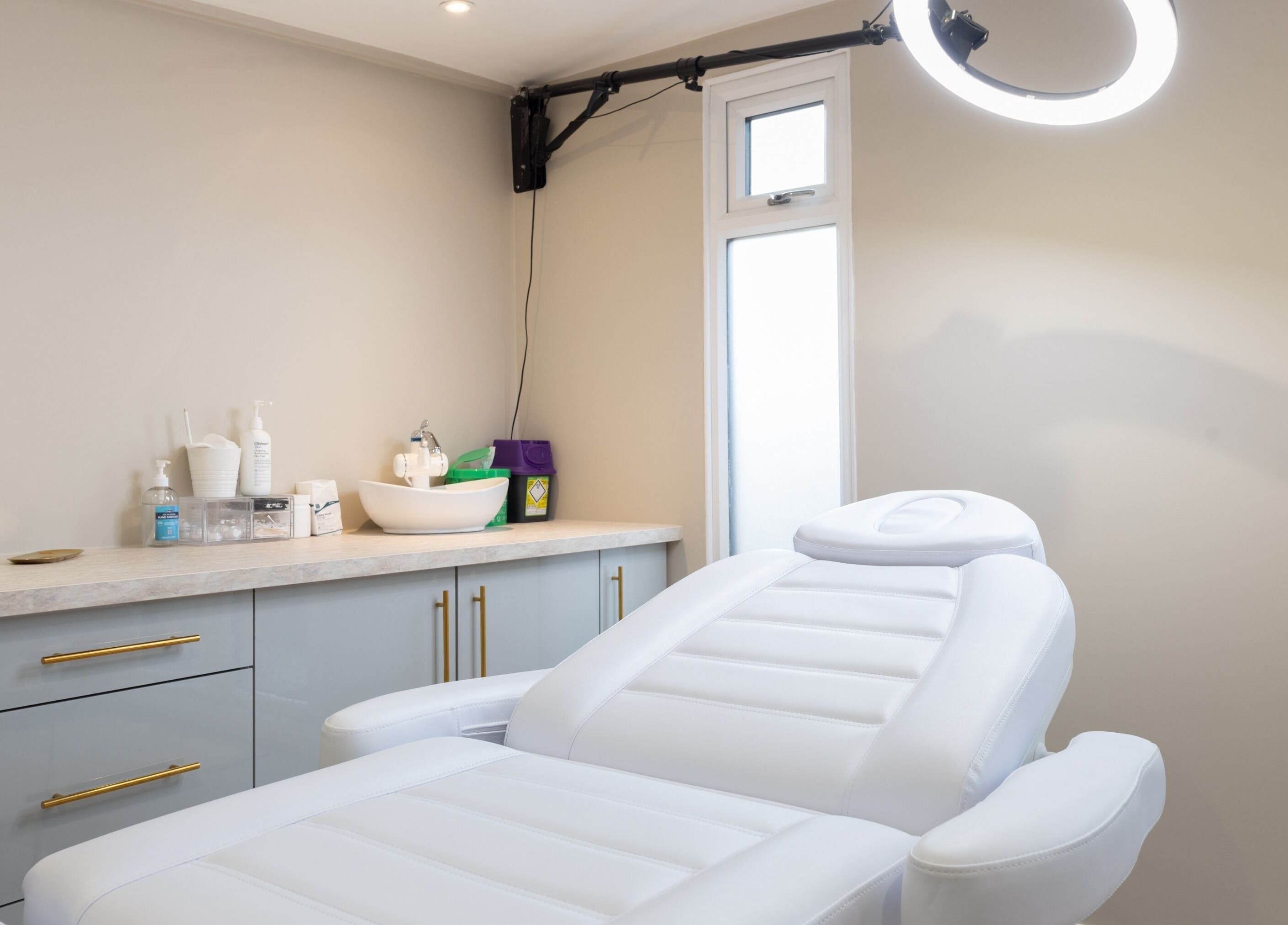 Elegant treatment room at The Aesthetics Bae Clinic - Winchester, offering wellness services in Winchester, England, GB.