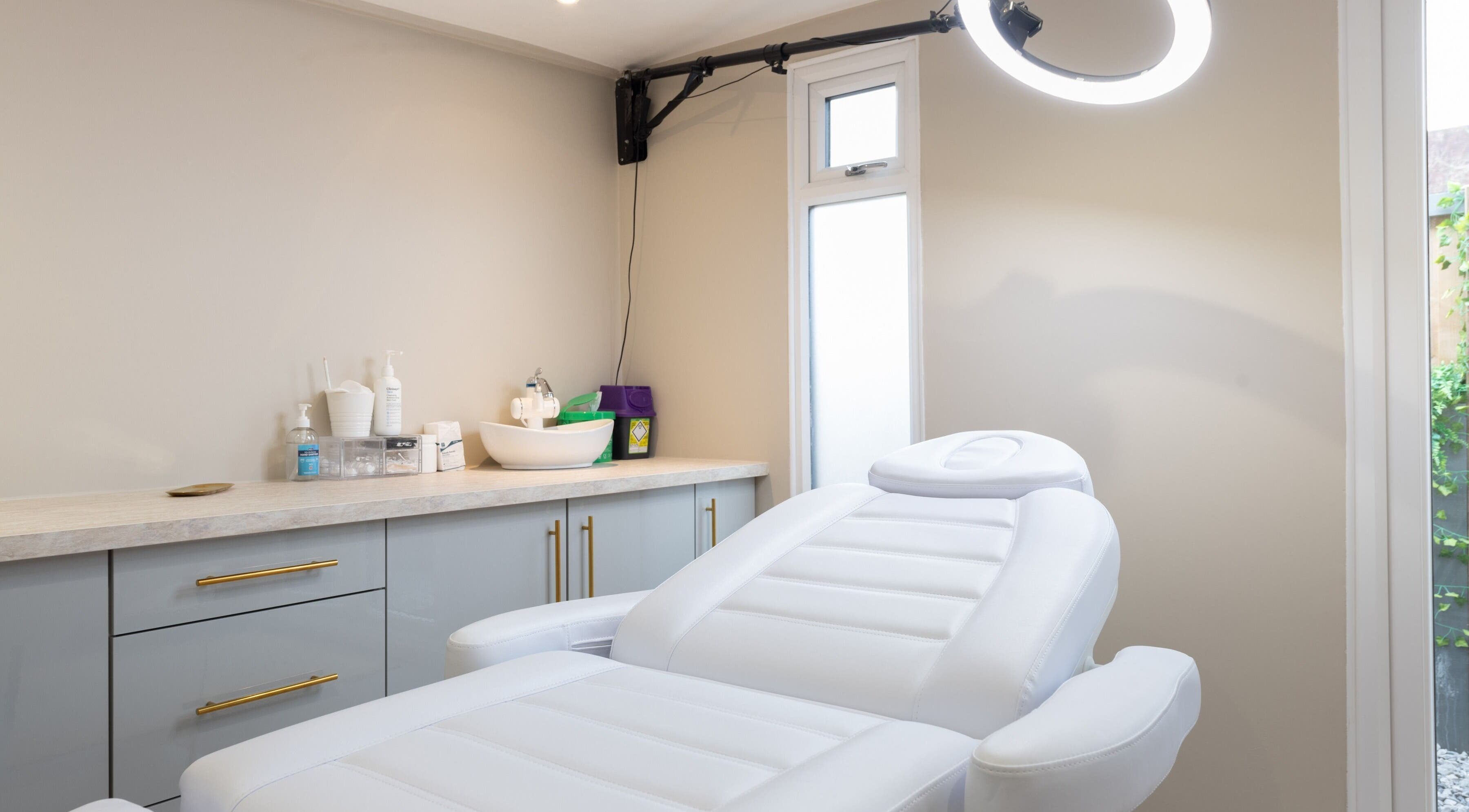 Elegant treatment room at The Aesthetics Bae Clinic - Winchester, offering wellness services in Winchester, England, GB.