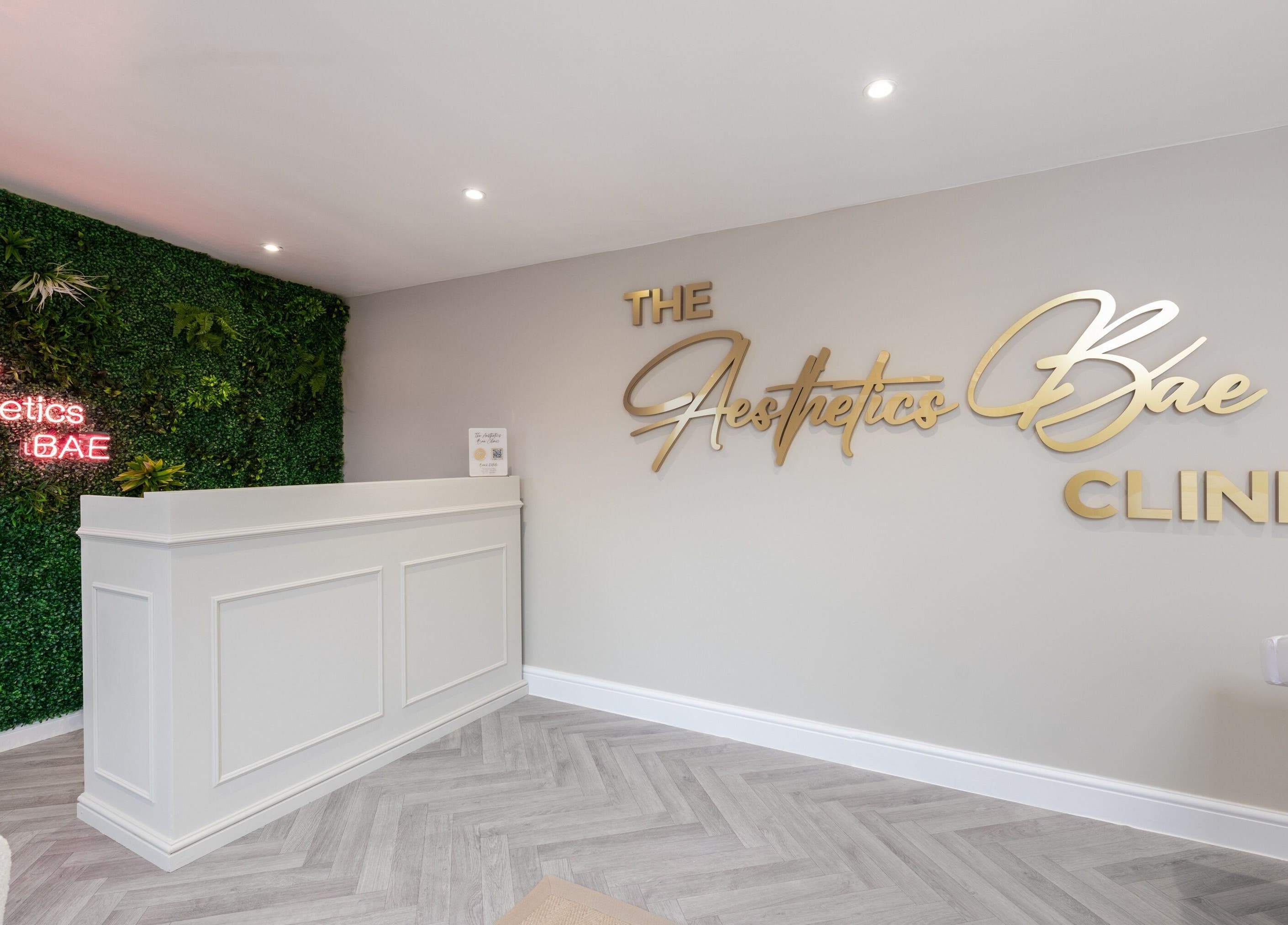 Reception at The Aesthetics Bae Clinic - Winchester, England, GB, featuring modern decor and luxury aesthetics.