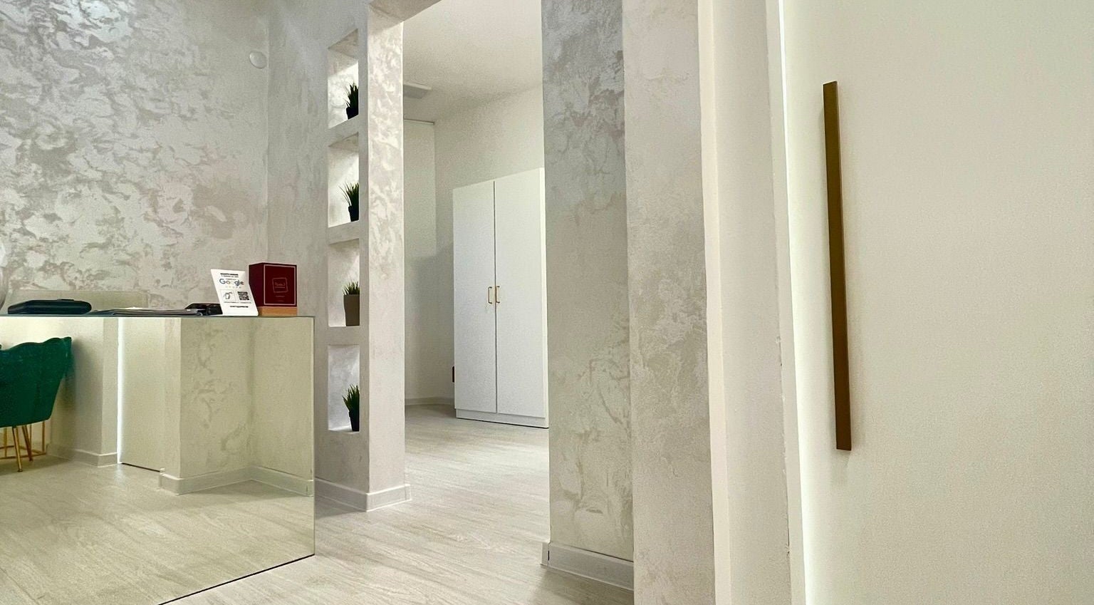 Sleek, modern interior of Dermalife Bulgaria, Sofia, Sofia City Province, BG, featuring minimalist decor.