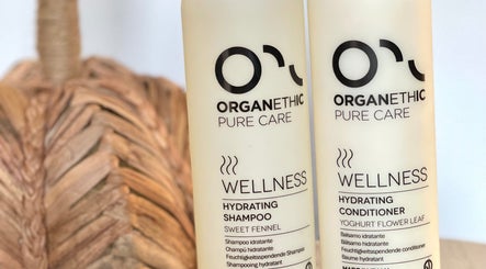 Organethic Hydrating Care products at Charity at Southern Hair Salon in Cartersville, Georgia, US.
