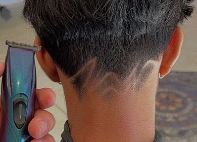 Intricate hair design at Bebert’s Cuts, San Fernando, San Fernando City Corporation, TT.
