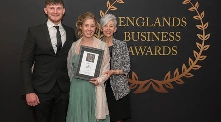 Serene Holistics And Beauty owners at England's Business Awards, Shrewsbury, England, GB.