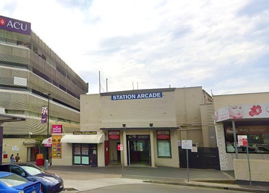 Exterior view of Shape and Glow at Station Arcade, Blacktown, NSW, AU, showcasing access to wellness services.