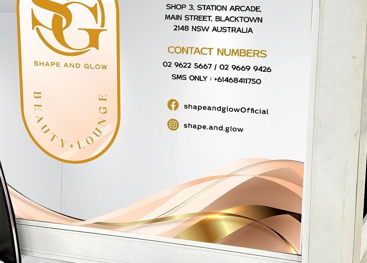 Entrance of Sg Lounge in Blacktown, NSW with contact info and logo displayed prominently.