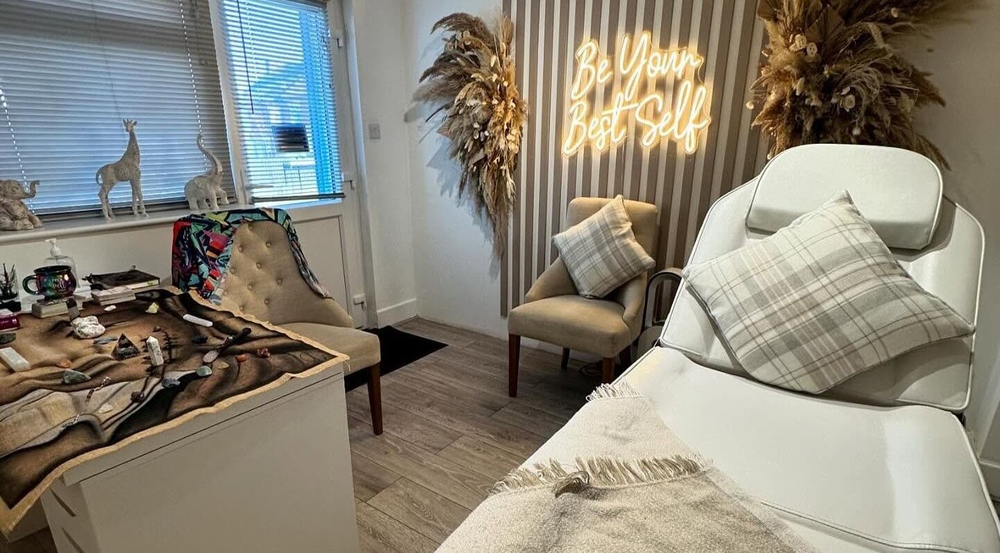 Relaxing wellness space at Belle Moi Beauty in Sutton-in-Ashfield, England, GB with cozy chairs and decor.