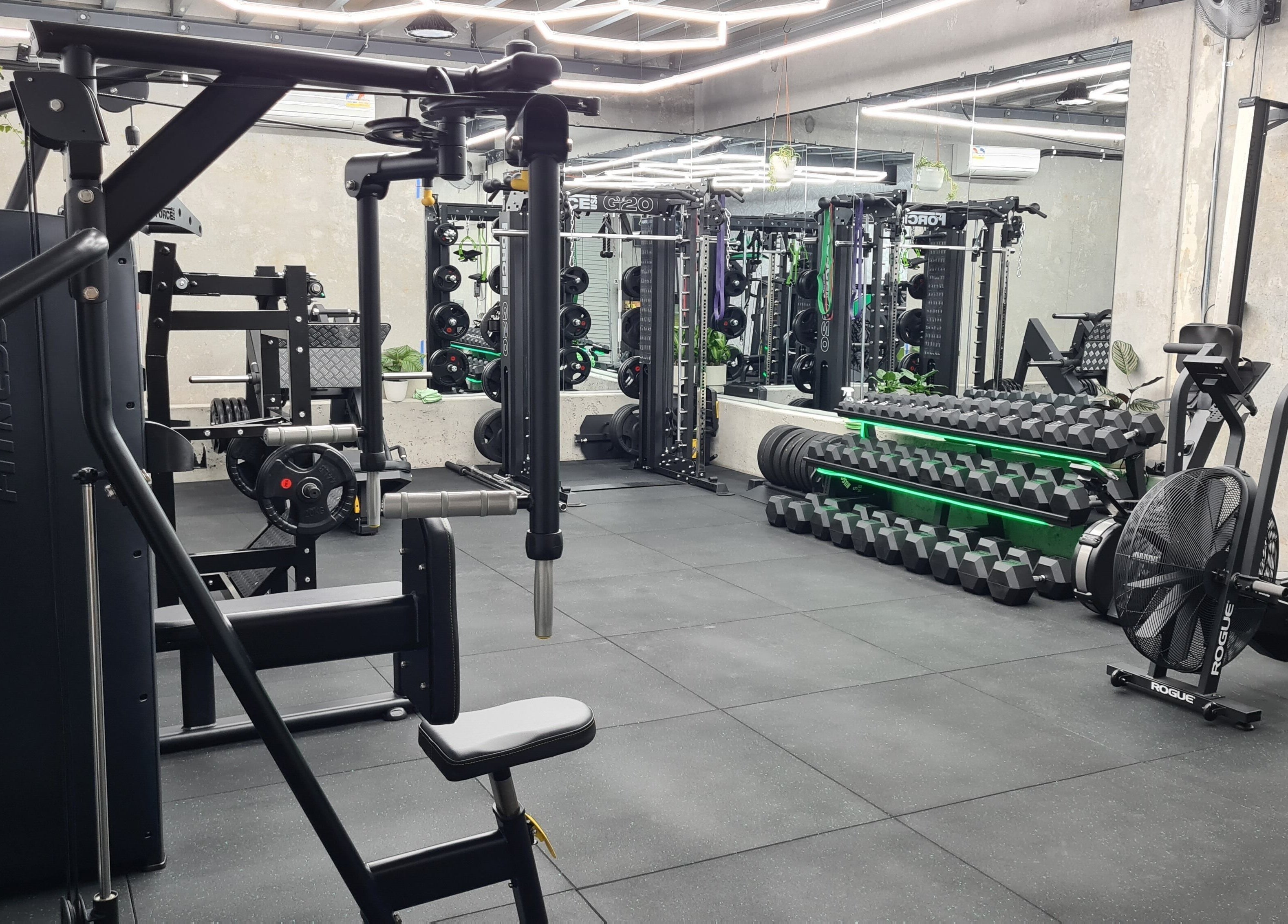 Modern gym equipment at Natural Strength in Peakhurst, New South Wales, AU. Sleek, ergonomic design for optimal workouts.