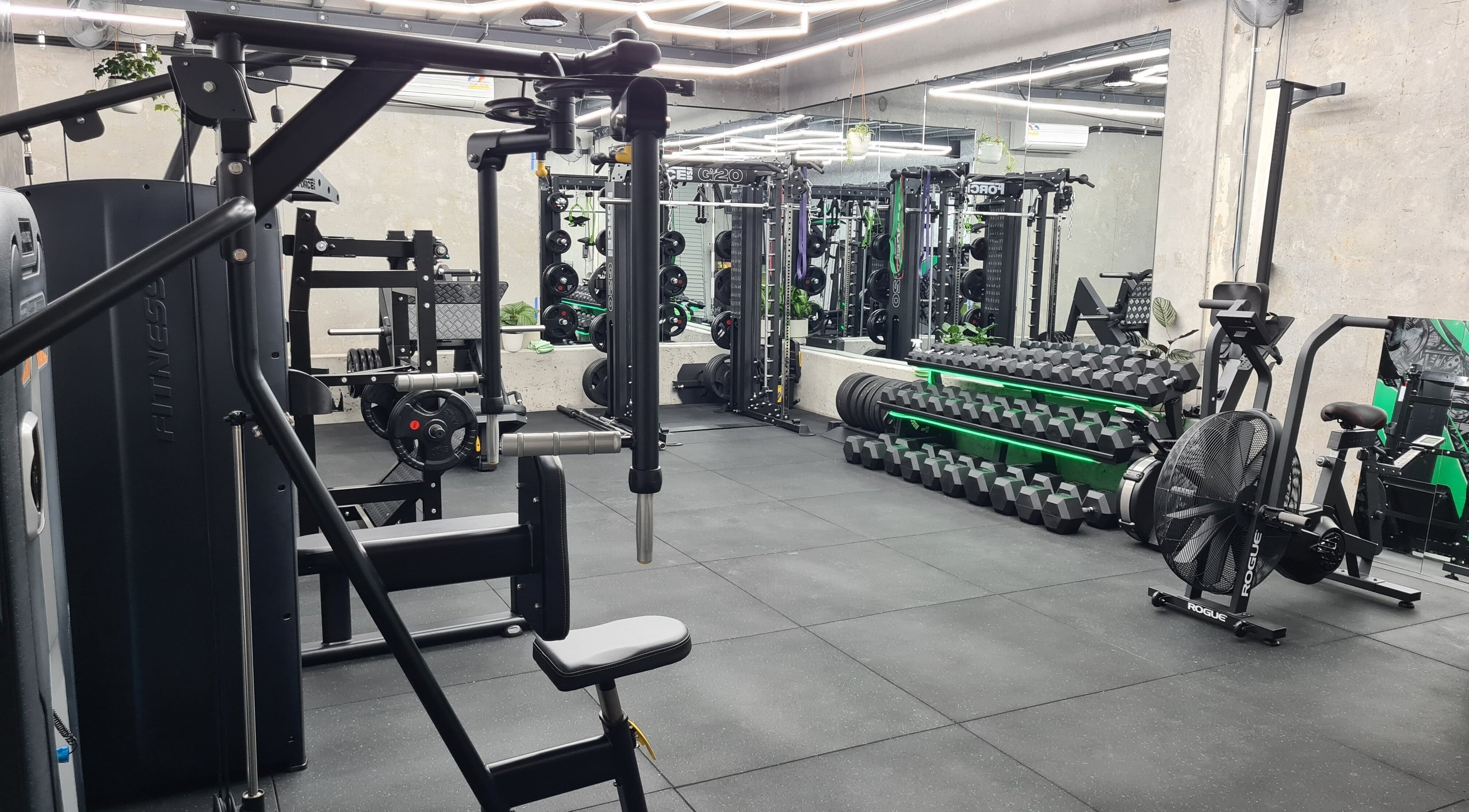 Modern gym equipment at Natural Strength in Peakhurst, New South Wales, AU. Sleek, ergonomic design for optimal workouts.