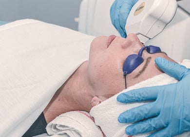 Facial treatment at Spa at the Madison in Burnaby, British Columbia, CA, enhancing skin radiance.