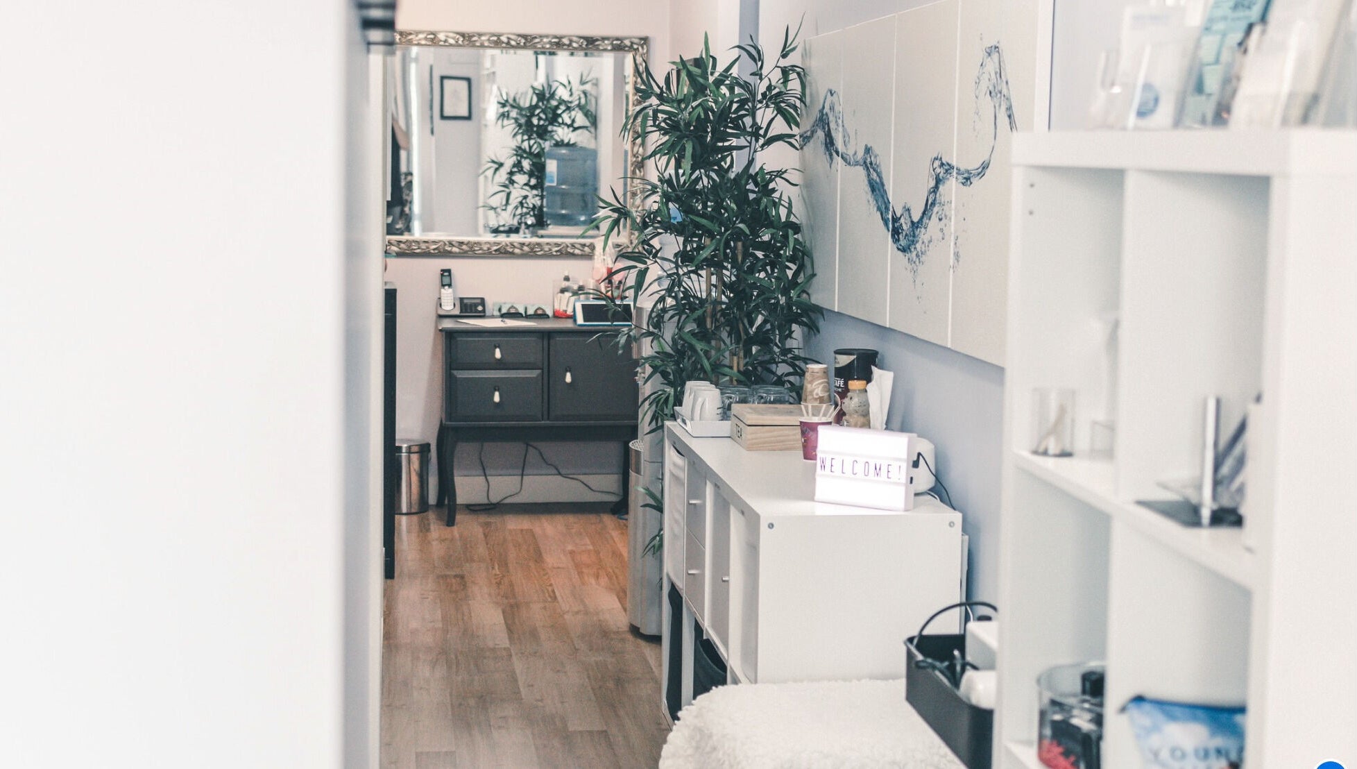 Relaxing spa interior at Spa at the Madison, Burnaby, BC, CA, featuring elegant decor and welcoming ambiance.