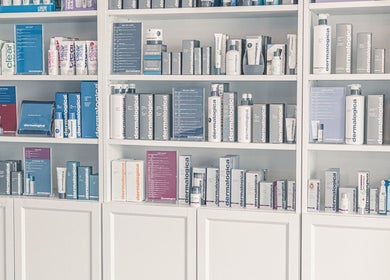 High-end skincare products at Spa at the Madison, Burnaby, BC, CA, showcasing exquisite beauty treatments.