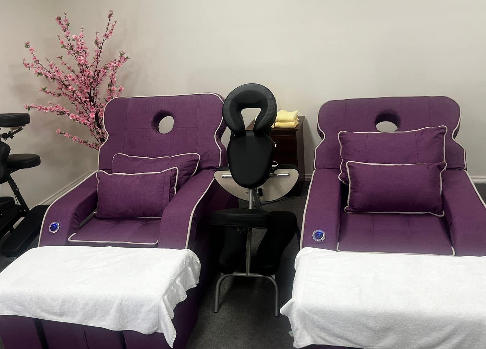 Comfortable massage chairs at Lemon Essential Massage & Spa Shepparton, Victoria, AU. Serenity and relaxation await.