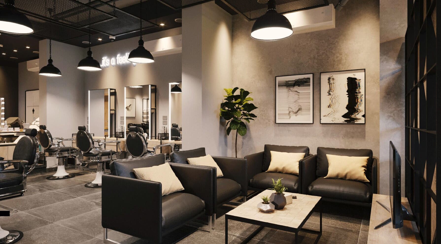 ديكور عصري في صالون جدو - مدينة نصر، محافظة القاهرة‬, محافظة القاهرة‬, EG، يبرز الأثاث الأنيق وجو الراحة.