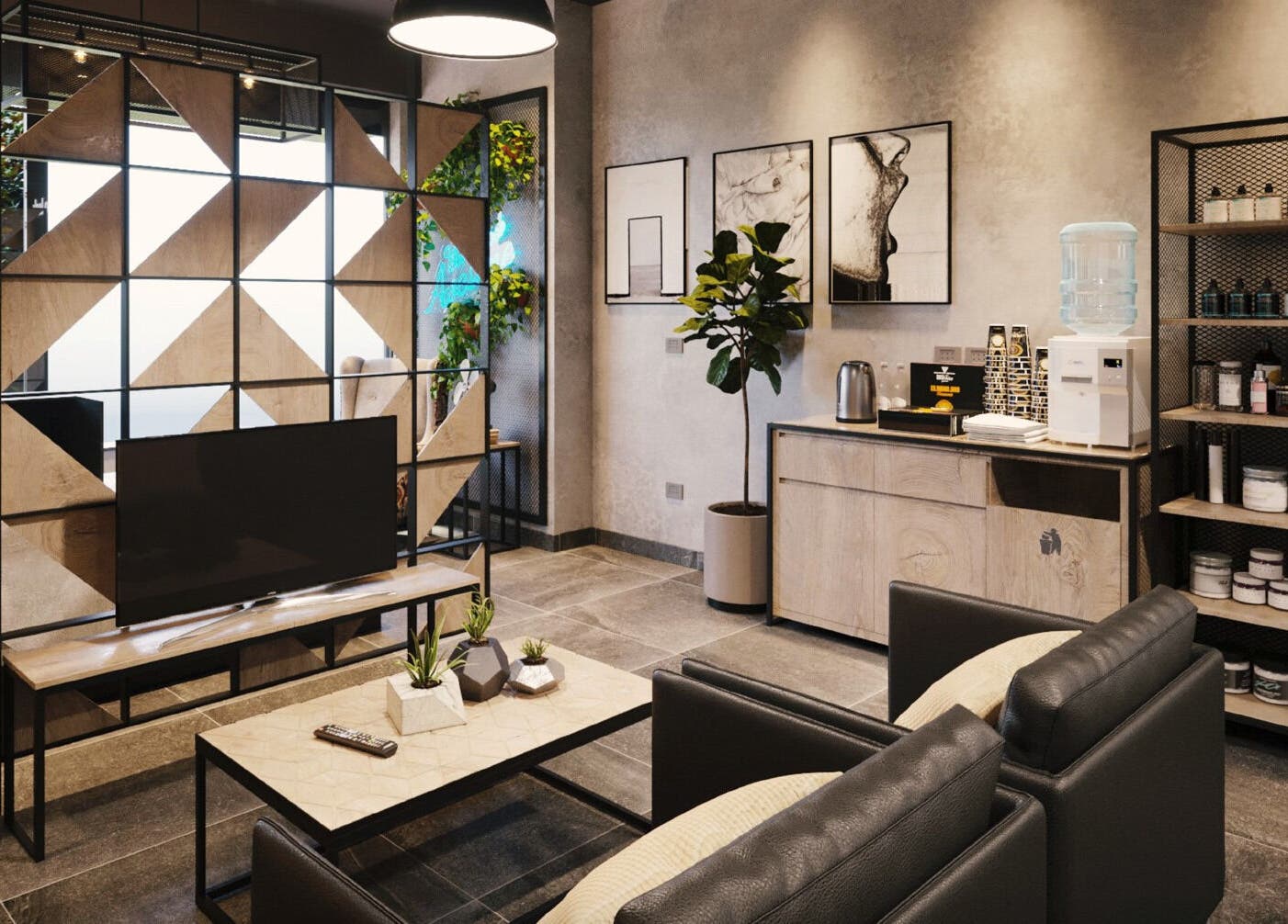 ديكور داخلي عصري في صالون جدو - مدينة نصر، محافظة القاهرة‬, محافظة القاهرة‬, EG.