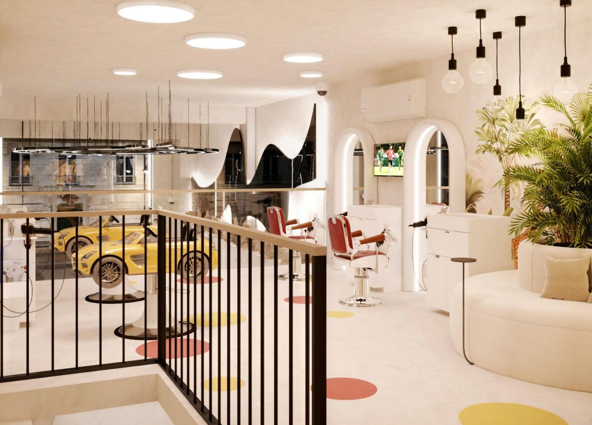 ديكور معاصر في صالون جدو - شبرا - الساحل، موقع مميز في محافظة القاهرة، مصر.