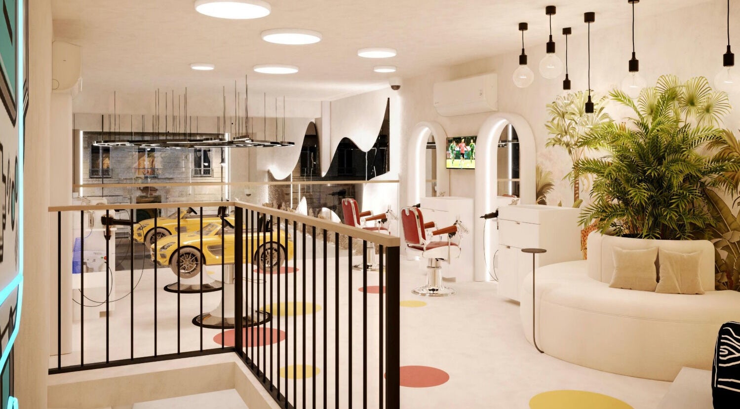 ديكور معاصر في صالون جدو - شبرا - الساحل، موقع مميز في محافظة القاهرة، مصر.