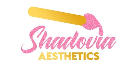 Shadovia Aesthetics logo with pink text and brush motif, located in Carapichaima, Couva-Tabaquite-Talparo Regional Corporation, TT.