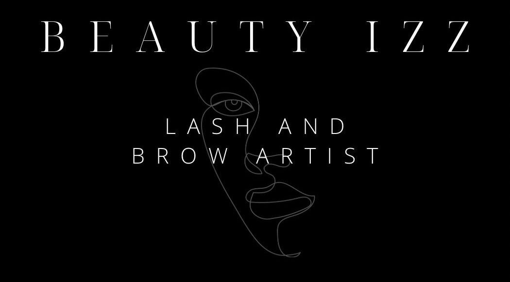 Beauty Izz lash and brow artist logo in Fullers Slade, England, GB. Minimalist face outline.