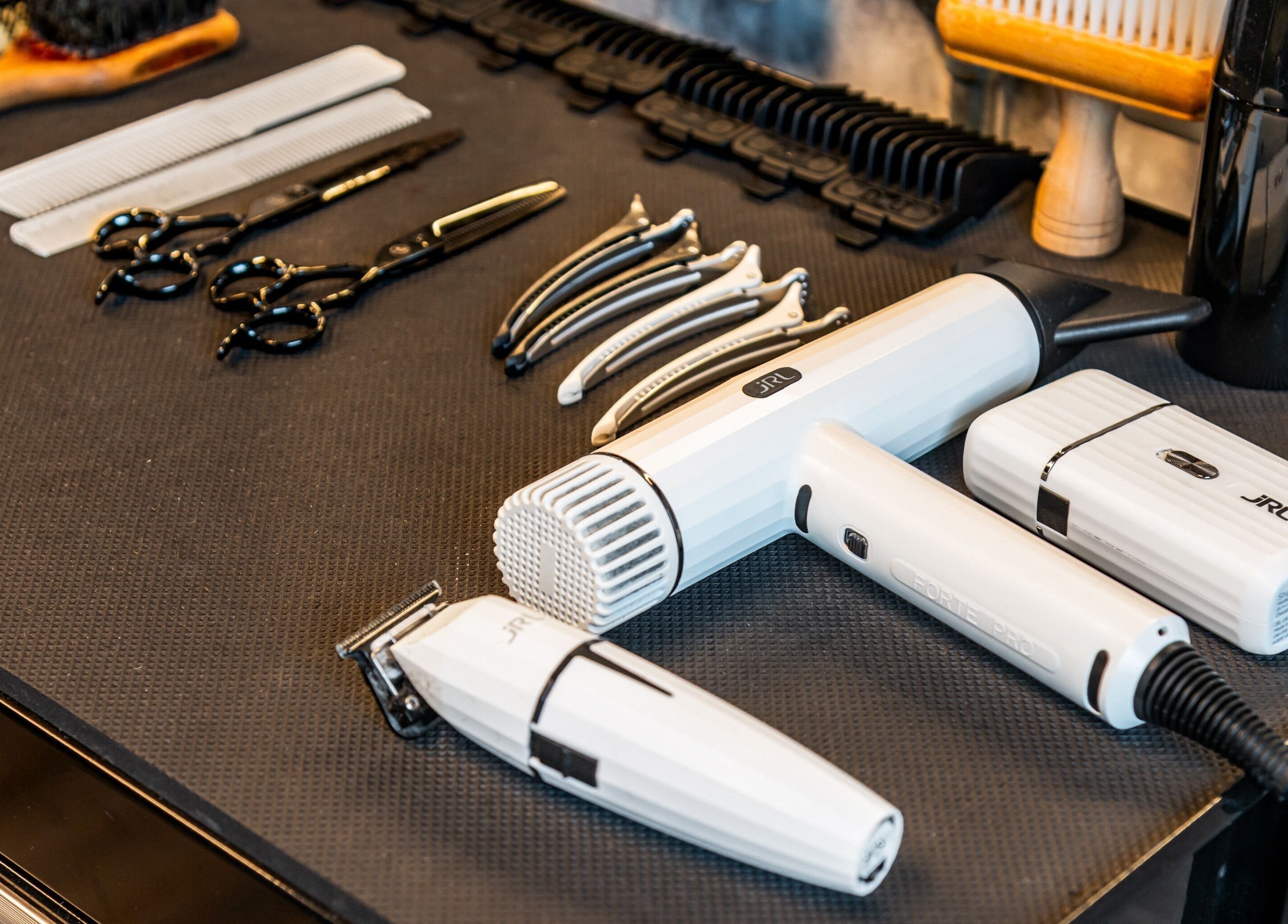 Hair styling tools at Boilerhouse Gentleman - Ouseburn, Newcastle upon Tyne, England, GB.