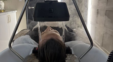 Relaxing steam treatment at Boilerhouse Ouseburn Beauty & Head Spa, Newcastle upon Tyne, England.