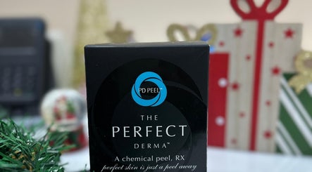 PD Peel product display at Skin Muse, Bon Accord, Western Tobago, TT with festive decor.