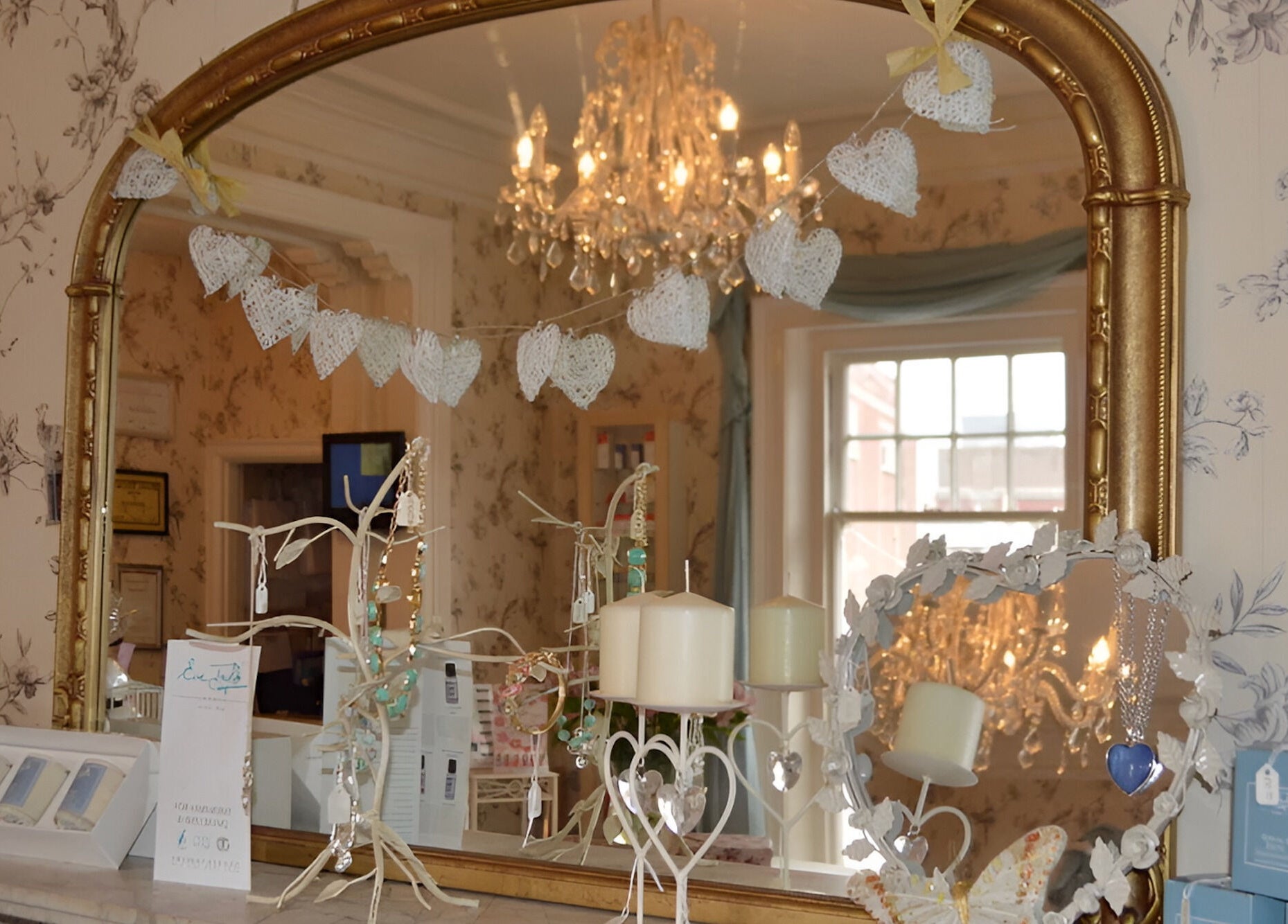 Elegant mirror with decor at The Beauty Lounge, Lowestoft, England, GB showcasing refined ambiance.