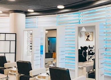 Modern salon interior with styling chairs at La Spa Beauty Lounge, Amman, Amman Governorate, JO.