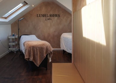 Interior of Lush Lashes Dublin showcasing treatment beds in Dublin, County Dublin, IE.