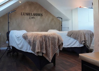 Comfortable treatment area at Lush Lashes Dublin, Dublin, County Dublin, IE, showcasing massage beds.