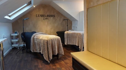 Relaxing treatment area at Lush Lashes Dublin, Dublin, County Dublin, IE with spa beds and soothing decor.