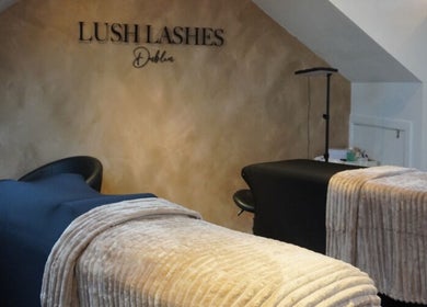 Relaxing treatment beds at Lush Lashes Dublin, Dublin, County Dublin, IE, showcasing a calming spa environment.
