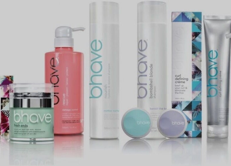 Bhave hair products lineup at Hairageous in Port Macquarie, New South Wales, AU, showcasing premium haircare.