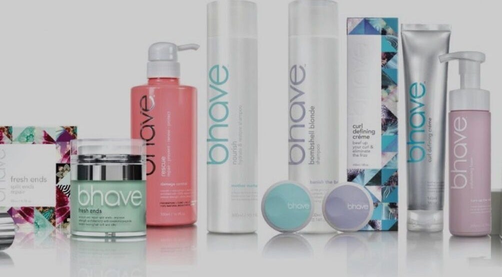 Bhave hair products lineup at Hairageous in Port Macquarie, New South Wales, AU, showcasing premium haircare.