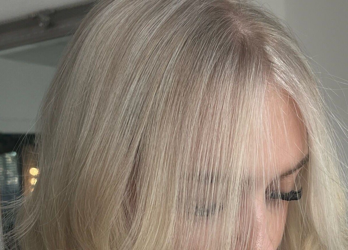 Blonde hair transformation at Eleanor Rose Hair, Accrington, England, GB. Soft waves styled beautifully.