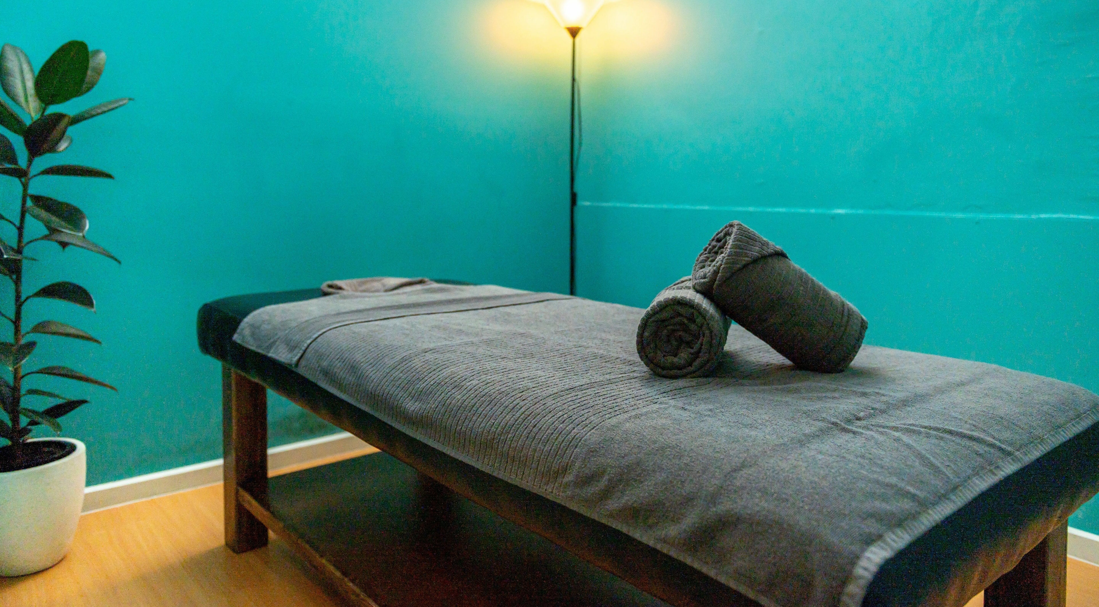 Relaxing massage room at Prahran - True Thai Massage, Prahran, VIC, AU, featuring a prepared massage bed.