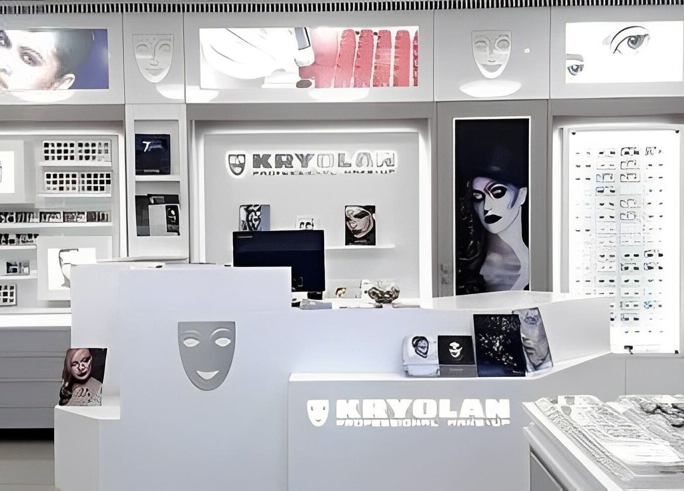 Kryolan Professional Makeup Studio - Darlinghurst, Sydney, New South Wales, AU, showcasing sleek cosmetics setup.