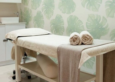 Luxurious spa treatment room at The Glam Bar, Hair, Nails, Skin, Lash Beauty Bar, Cape Town, Western Cape, ZA.