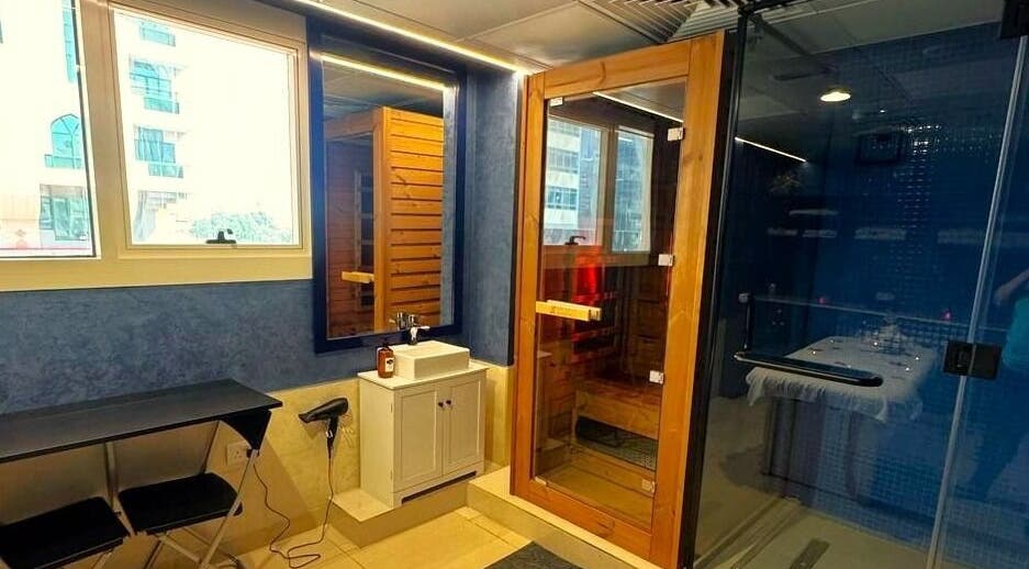 Modern sauna room at Luminary Spa (Premium Ladies Salon & Spa), Abu Dhabi, Abu Dhabi, AE offering luxurious relaxation.