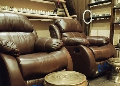 Comfortable massage chairs at Inka Spa Bali, Bali, ID, offering relaxation and wellness services.