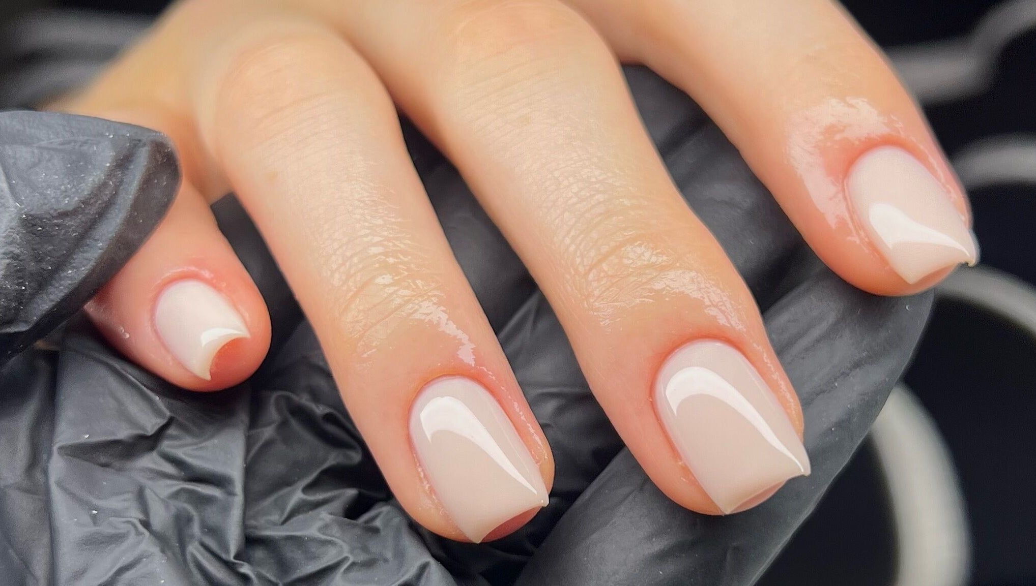 Freshly manicured nails at Byleahhm in Osgodby, England, GB, showcasing elegant nail design.
