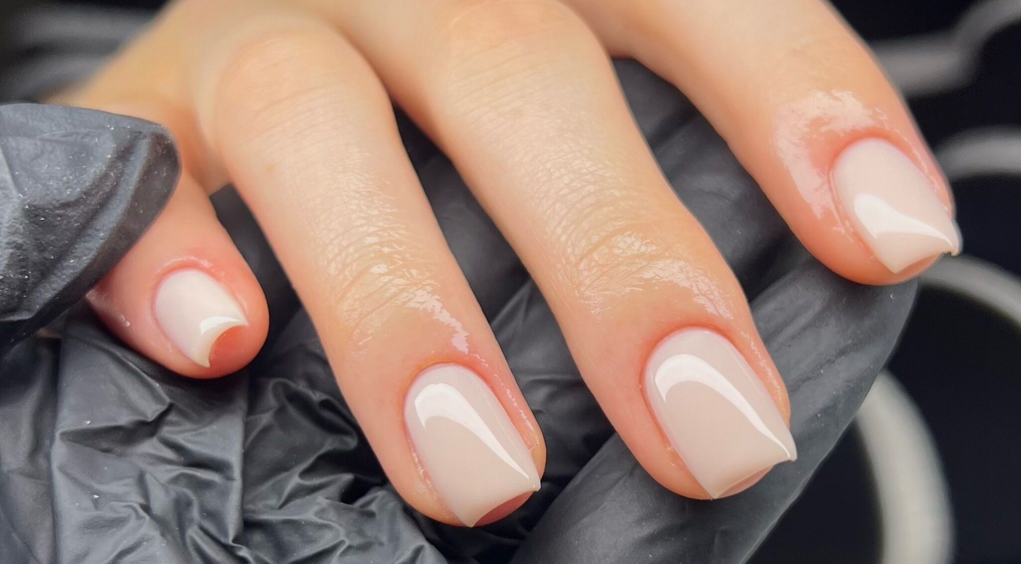 Freshly manicured nails at Byleahhm in Osgodby, England, GB, showcasing elegant nail design.