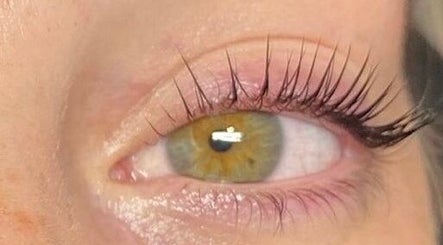 Close-up of enhanced lashes at Poise Studio, Rawmarsh, England, GB.