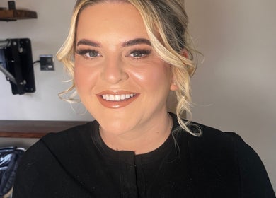 Client with radiant makeup at Poise Studio, Rawmarsh, England, GB, showcasing expert beauty services.