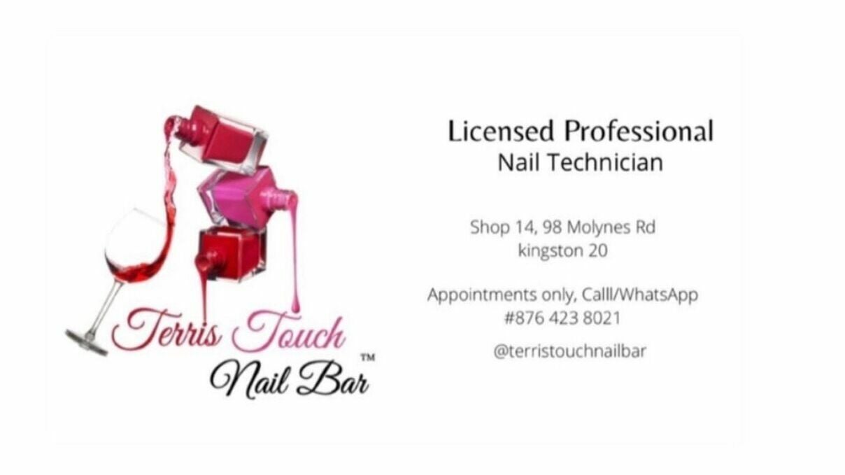 Terristouch Nailbar - 98 Molynes Road, Cửa hàng 14 Clarke\'s Center... nail bar 98: Terristouch Nailbar - địa điểm quen thuộc và yêu thích của bạn để có một bộ móng tay lung linh và đầy sức sống. Terristouch Nailbar tọa lạc tại 98 Molynes Road, Cửa hàng 14 Clarke\'s Center và sẵn sàng phục vụ bạn trong mọi dịp. Hãy đến với chúng tôi để trải nghiệm dịch vụ thân thiện và chuyên nghiệp.