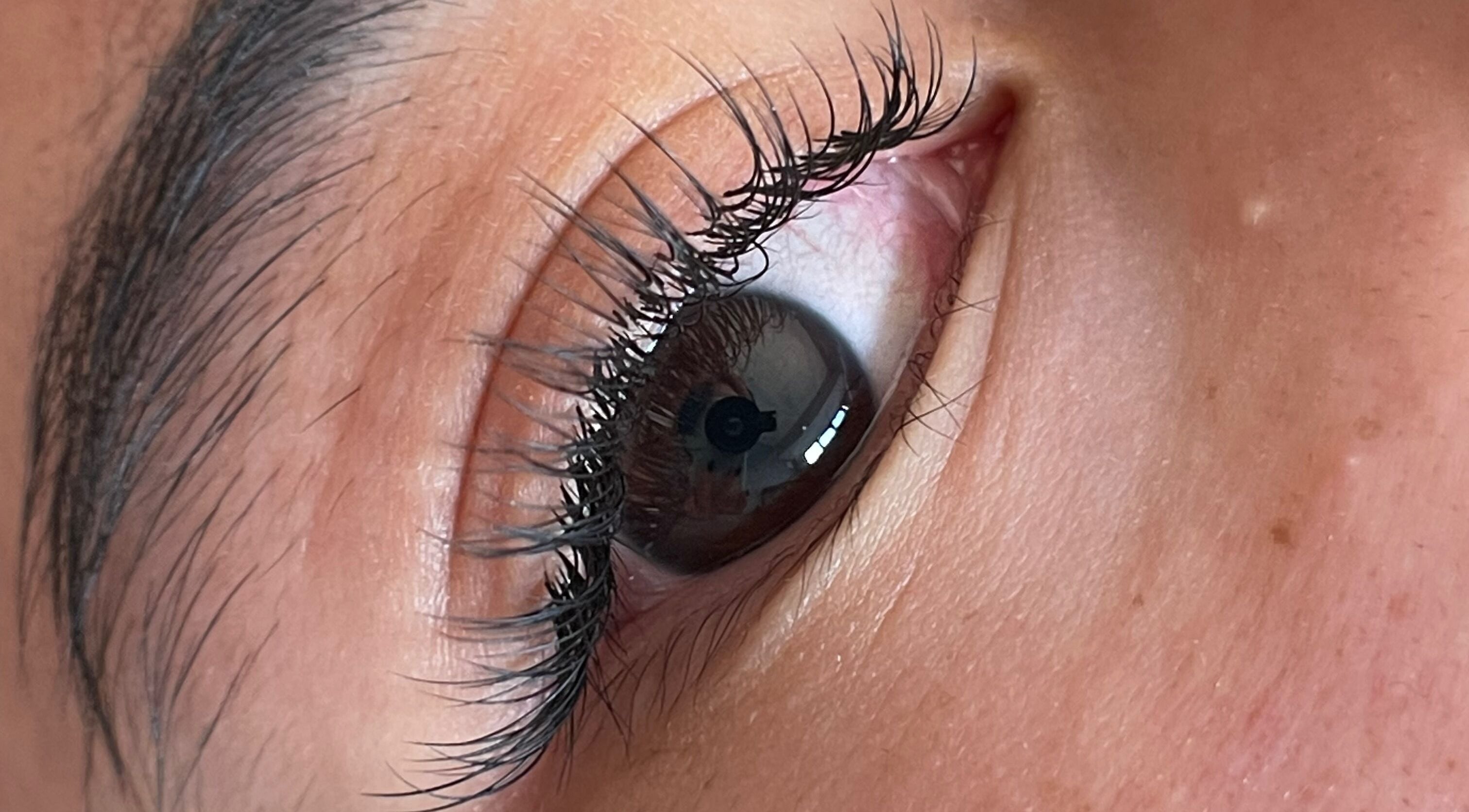 Close-up of elegant lashes at Sleeping Beauty Lashes and Brows, Swords, County Dublin, IE.