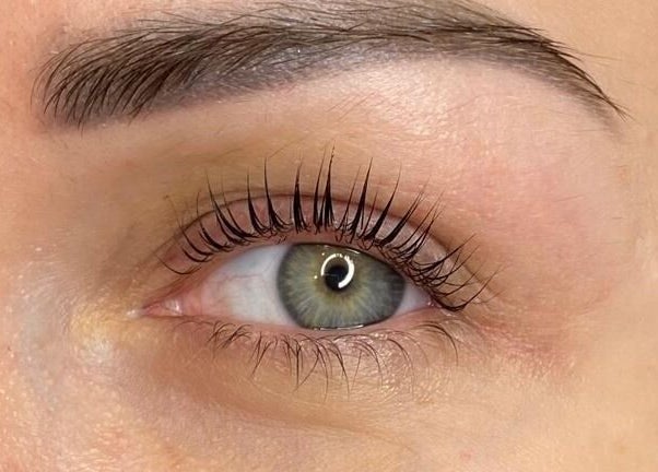 Close-up of enhanced eyelashes at Bombshell Nail, Hair & Beauty Bar Malta, Tas-sliema, MT.