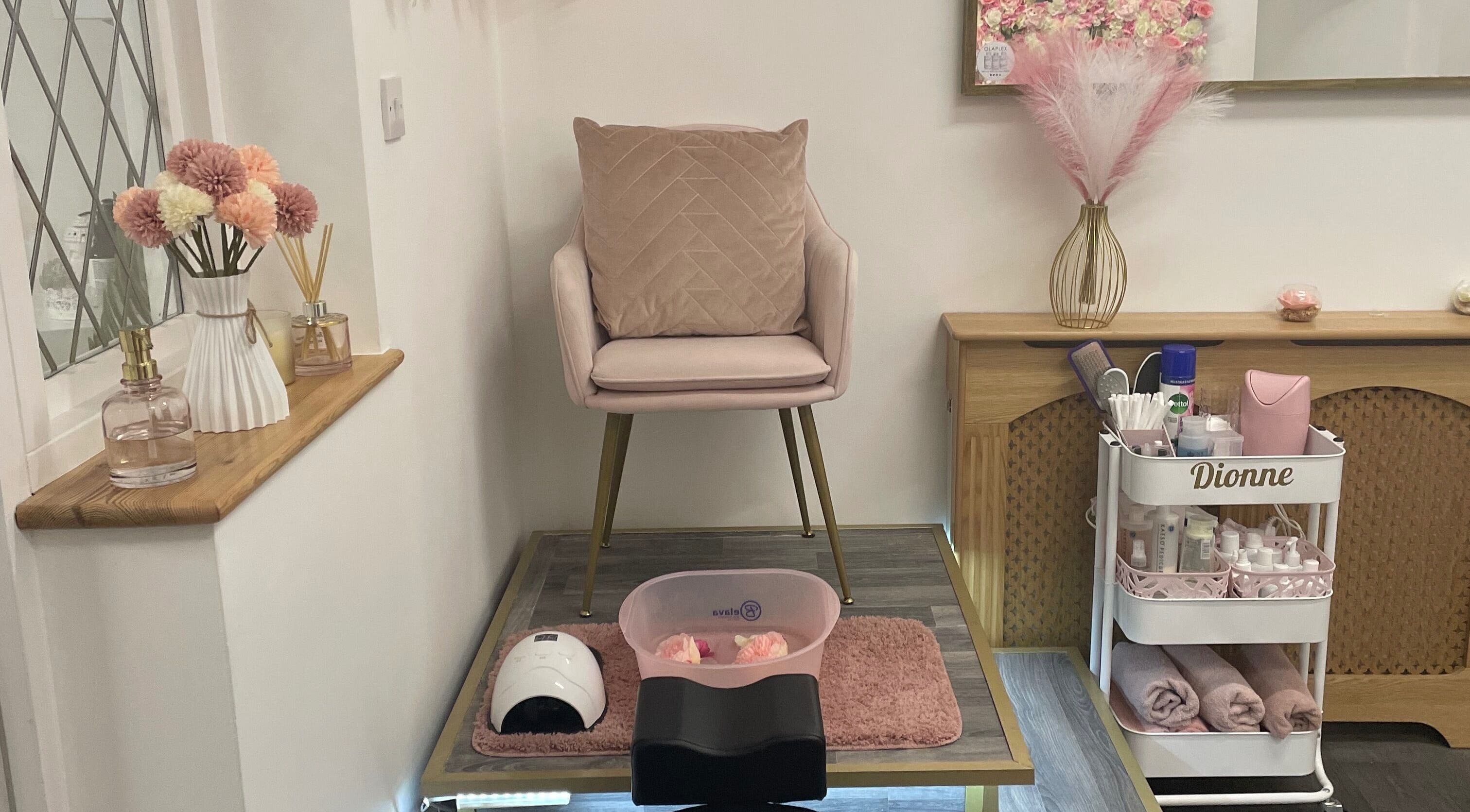 Elegant nail treatment area at Beautify Salon and Training Academy, Broadstairs, England, GB.